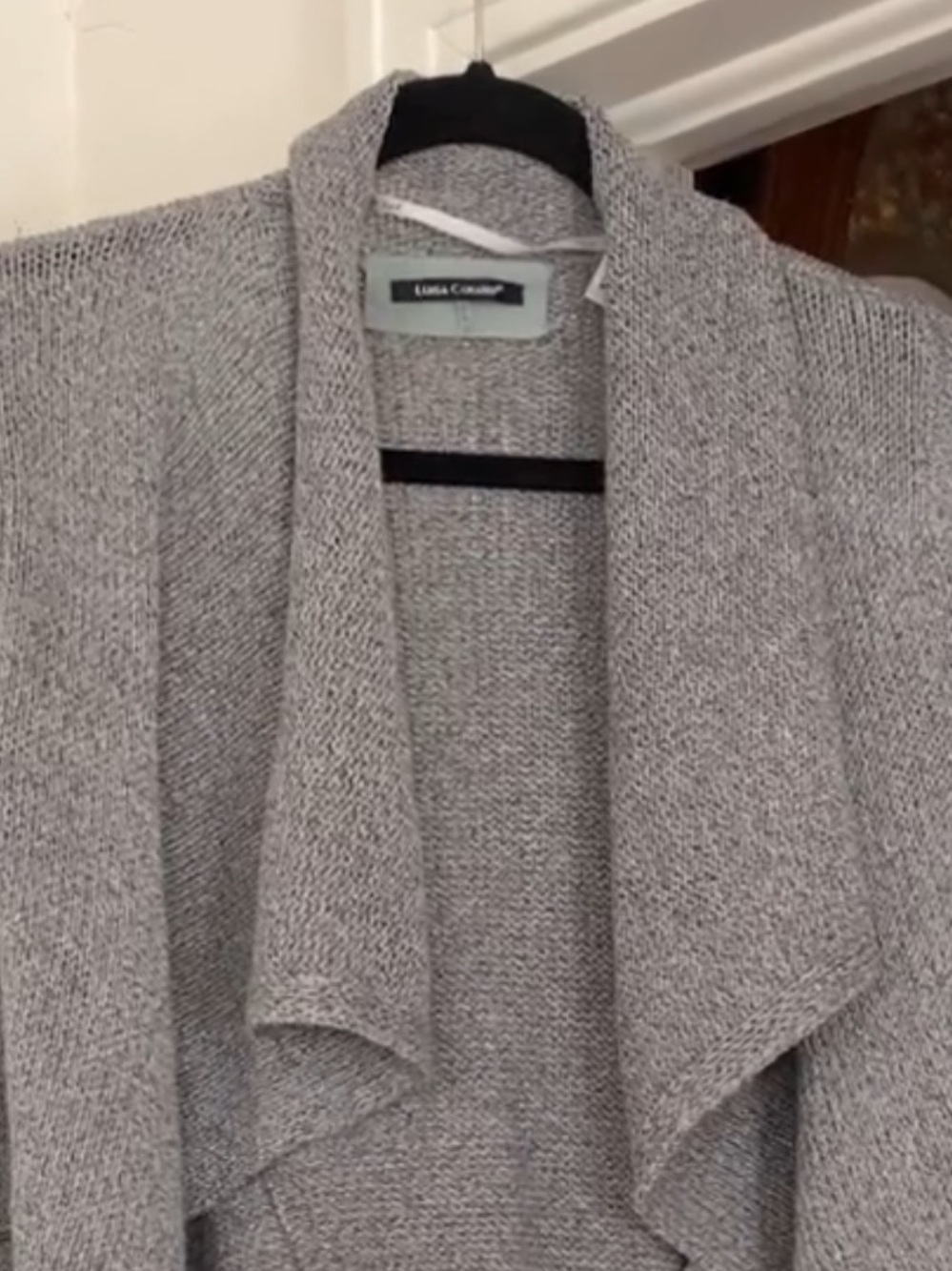 LUISA CERANO | Cardigan Sweater Open Front Metallic Yarn Knit. Cotton/Viscose - Picture 7 of 9
